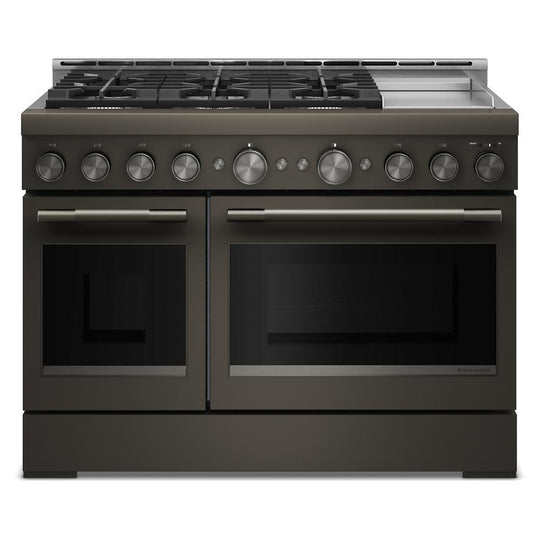 Kitchenaid KFGD948SBE Kitchenaid® 48-Inch 6 Burner Commercial-Style Gas Range With Griddle
