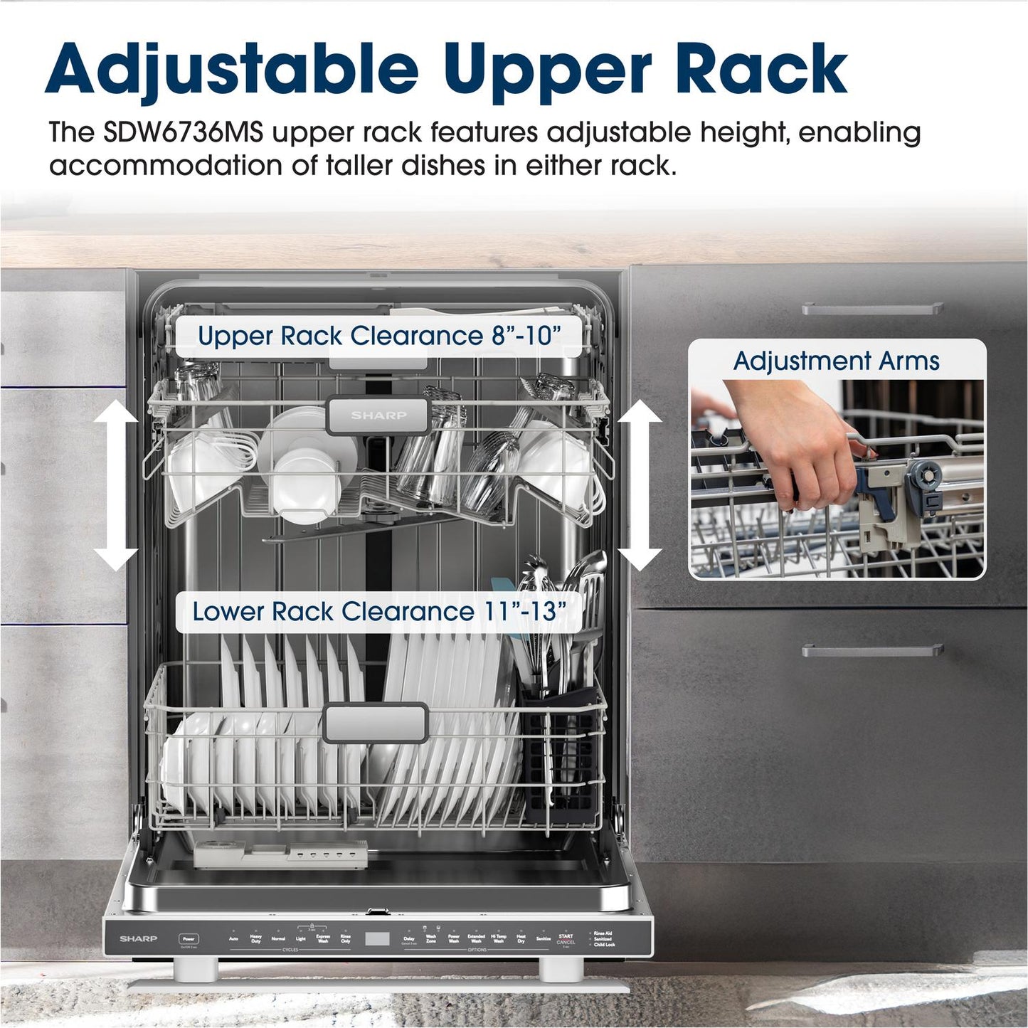 Sharp SDW6736MS Sharp 24 In. Stainless Steel 47Db Dishwasher