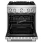 Kitchenaid KFDS930SSS 30-Inch 4 Burner Commercial-Style Dual Fuel Range With No Preheat Air Fry Mode