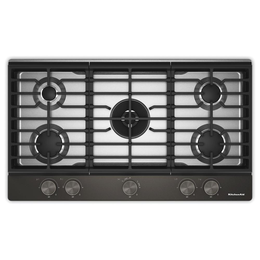 Kitchenaid KCGK536SBE Kitchenaid® 36 In. Gas Cooktop With 5 Burners And Integrated Wok Grate