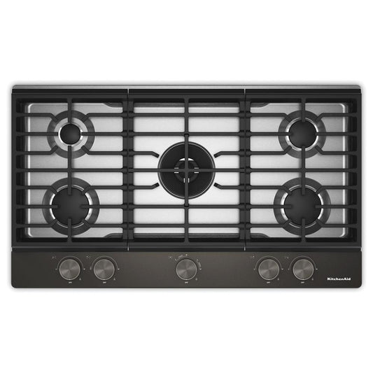Kitchenaid KCGK536SBE Kitchenaid® 36 In. Gas Cooktop With 5 Burners And Integrated Wok Grate