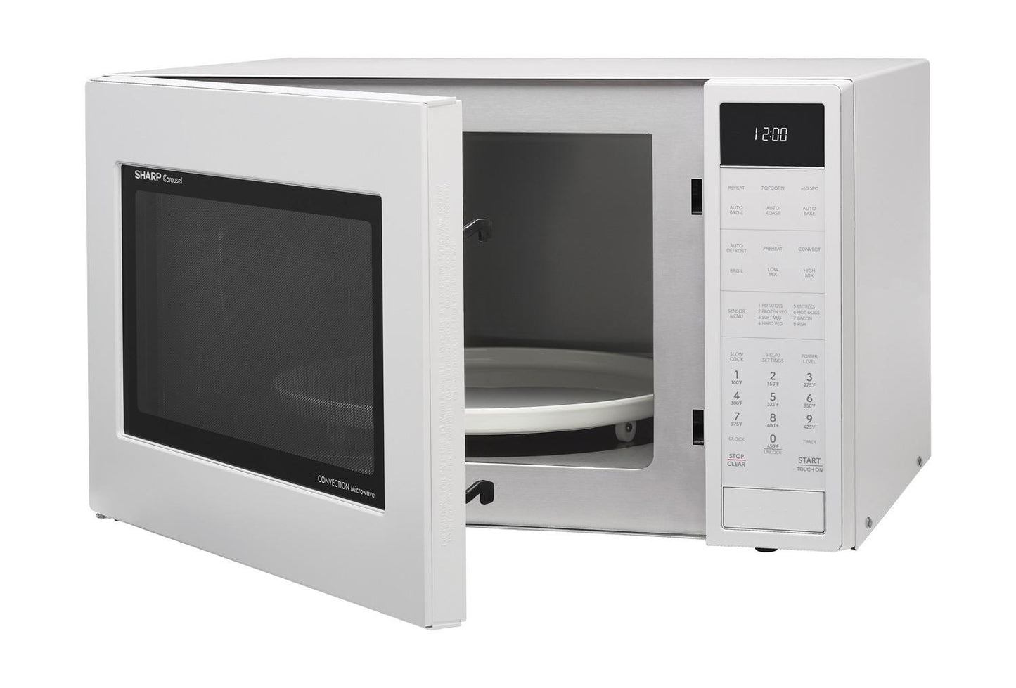 Sharp SMC1585KW Sharp 1.5 Cu. Ft. 900W White Convection Countertop Microwave Oven