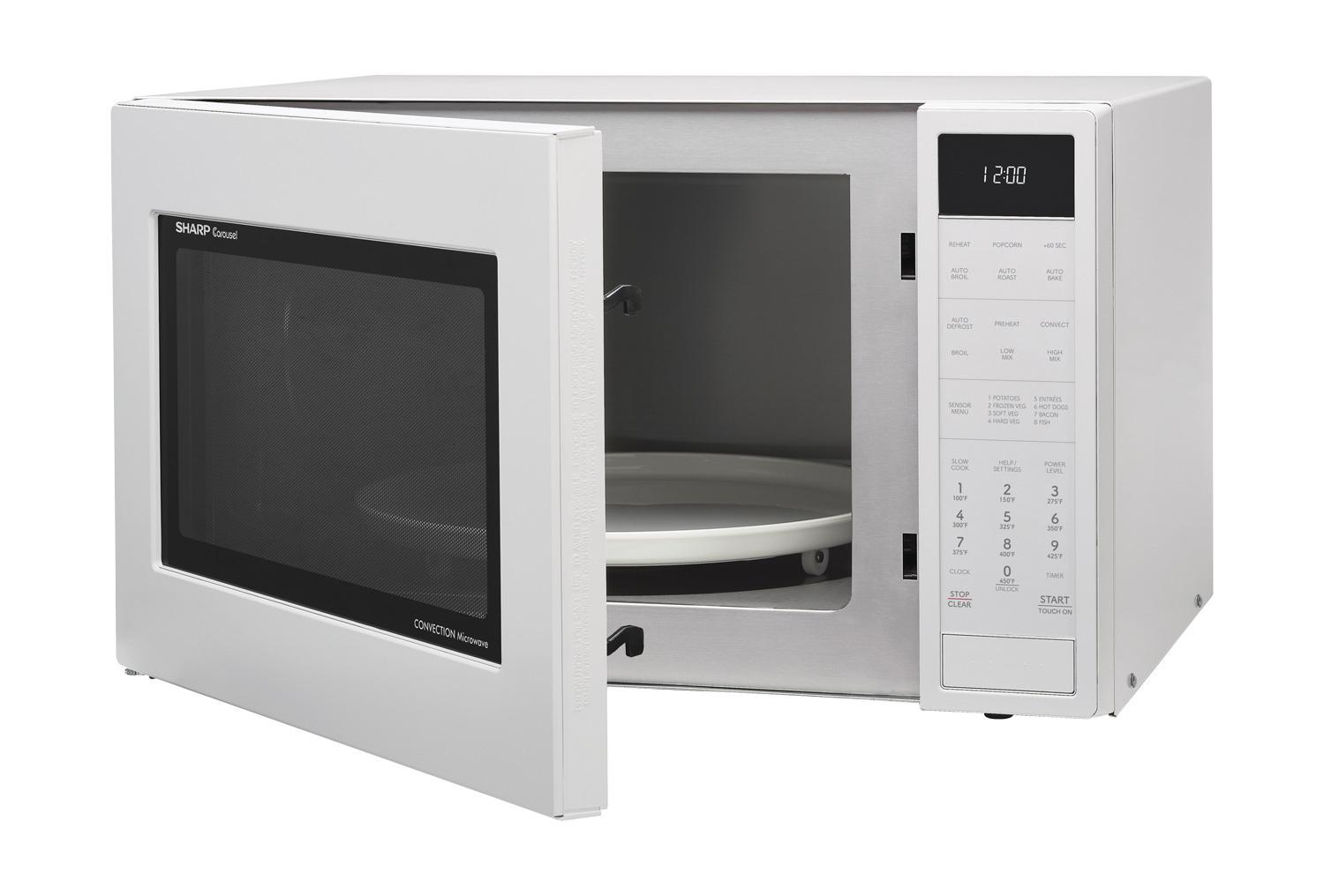 Sharp SMC1585KW Sharp 1.5 Cu. Ft. 900W White Convection Countertop Microwave Oven