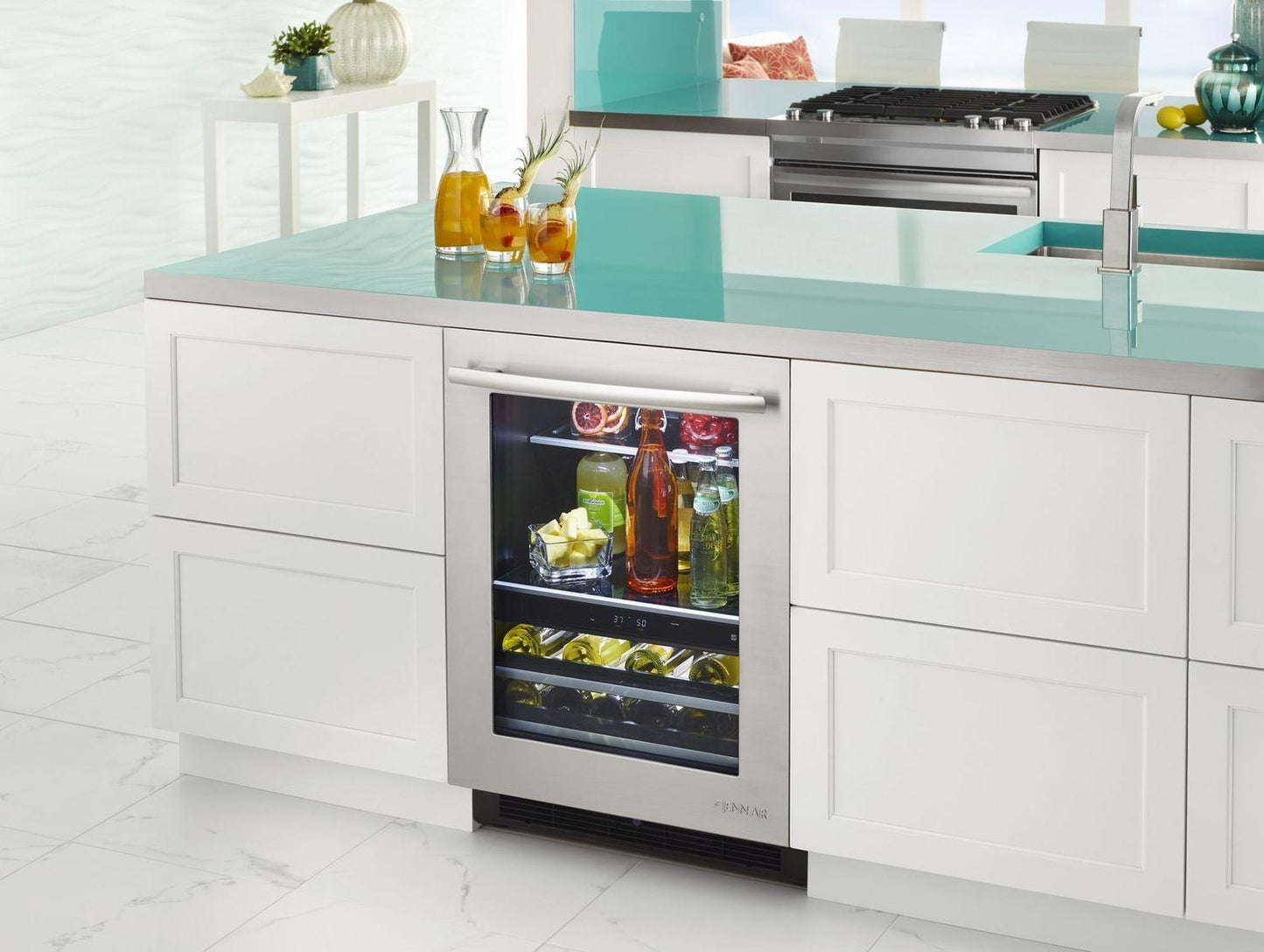 Jennair JUB24FRERS Euro-Style 24" Under Counter Beverage Center Stainless Steel