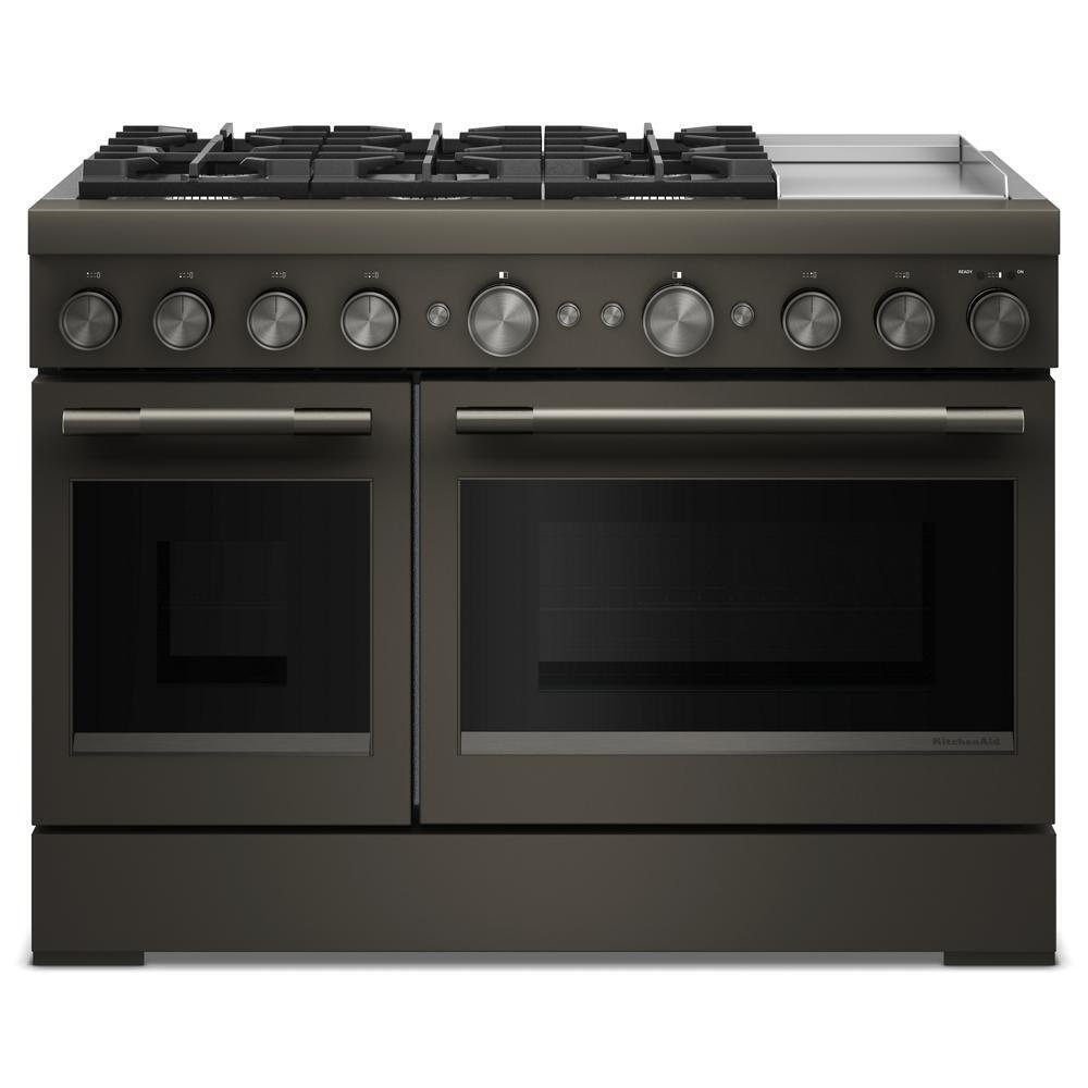 Kitchenaid KFDD948SBE 48-Inch 6 Burner Commercial-Style Dual Fuel Range With Griddle