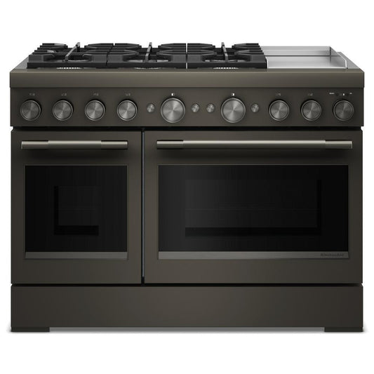 Kitchenaid KFDD948SBE 48-Inch 6 Burner Commercial-Style Dual Fuel Range With Griddle