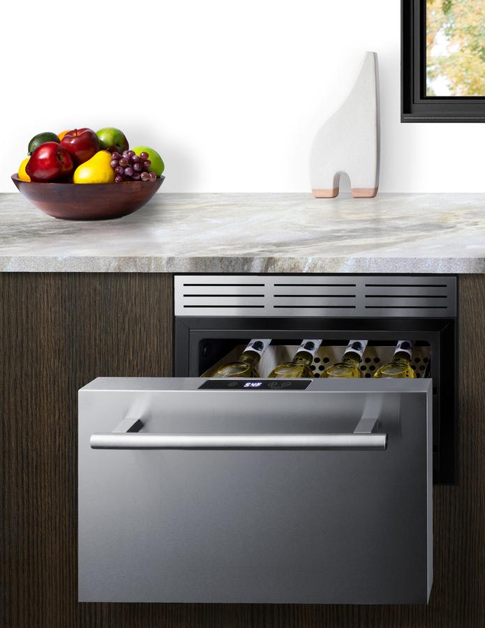 Summit COOL1D 18" Wide Built-In Wine/Beverage Cooler Drawer