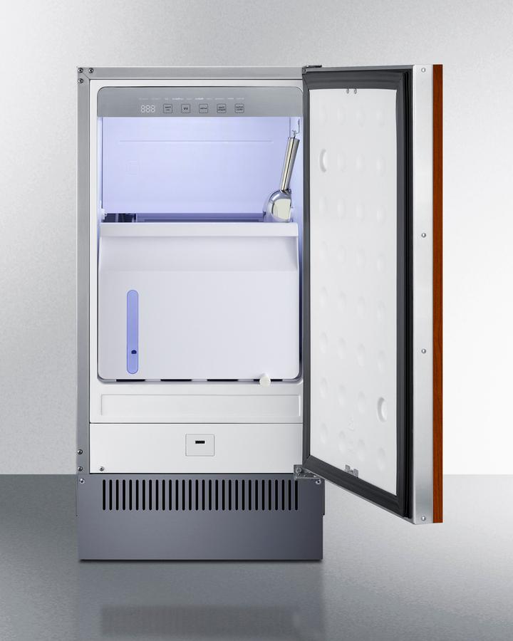 Summit BIM182OSIFLHD 18" Wide Clear Outdoor Icemaker (Panel Not Included)