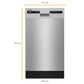 Whirlpool WDPS5118PM Small-Space Compact Dishwasher With Stainless Steel Tub