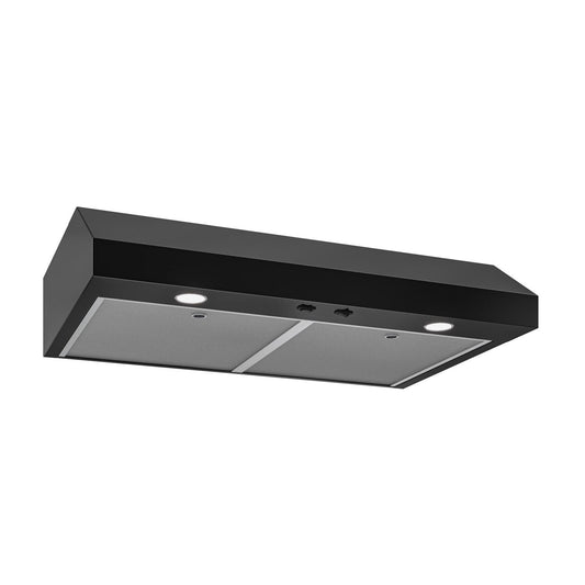 Broan GLA1363BL Glacier 36-Inch 350 Max Blower Cfm 1.5 Sones Black Range Hood