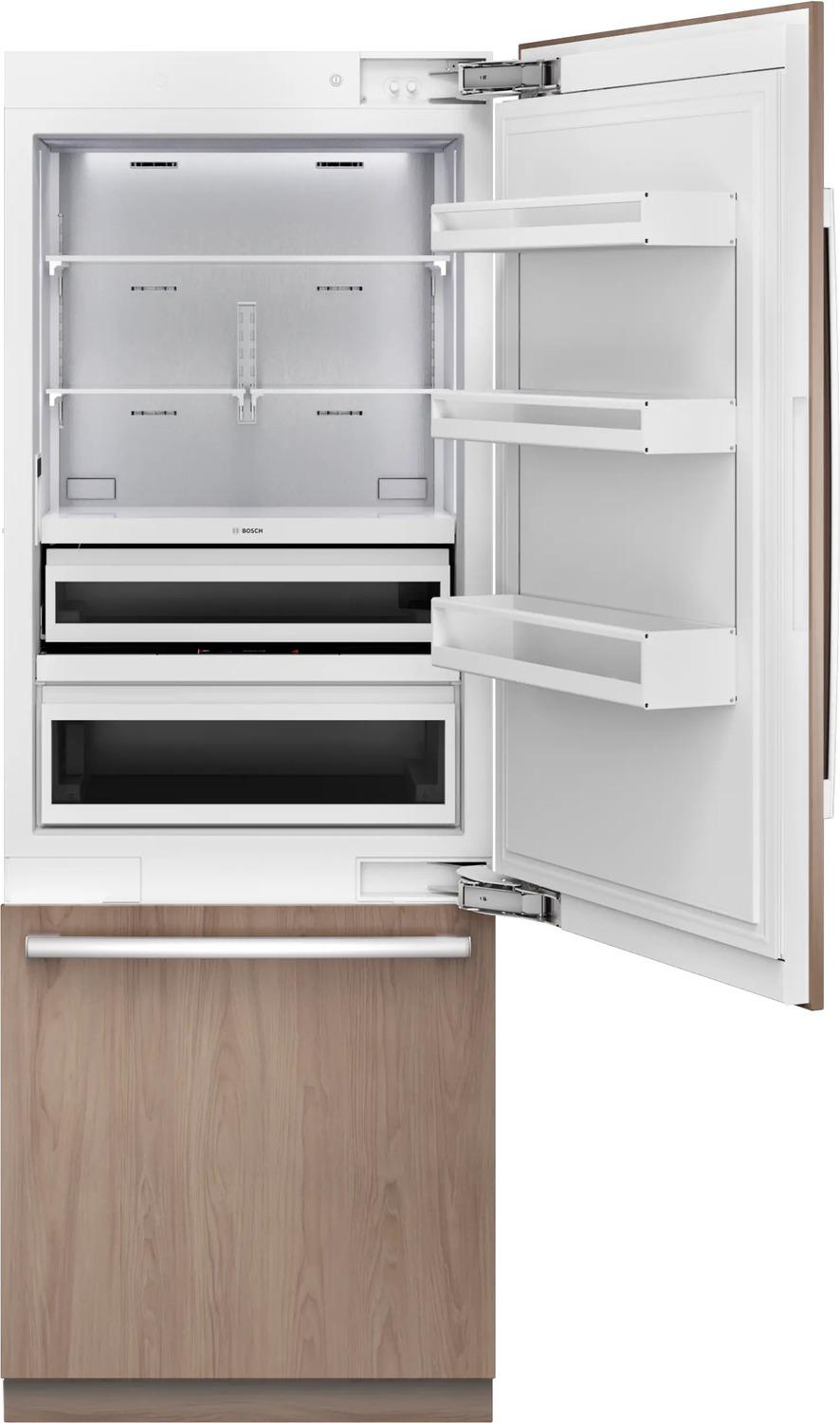 Bosch B30IB100SP Benchmark®, Vario Built-In Fridge-Freezer With Freezer At Bottom, 30'', Soft Close Flat Hinge