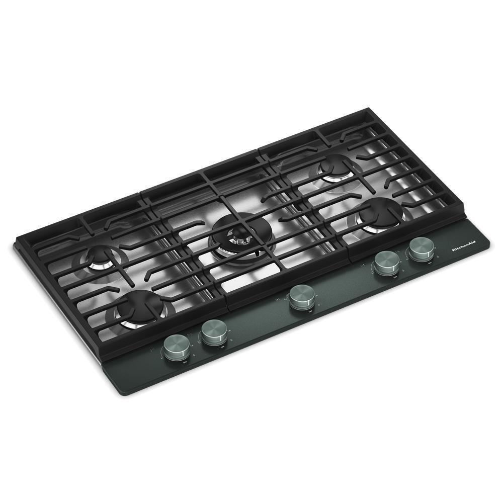 Kitchenaid KCGK736SJP Kitchenaid® 36 In. Gas Cooktop With 5 Burners And Integrated Wok Grate