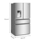 Whirlpool WRMC7036RZ 36-Inch Wide True Counter Depth 4-Door French Door Refrigerator - 22 Cu. Ft.