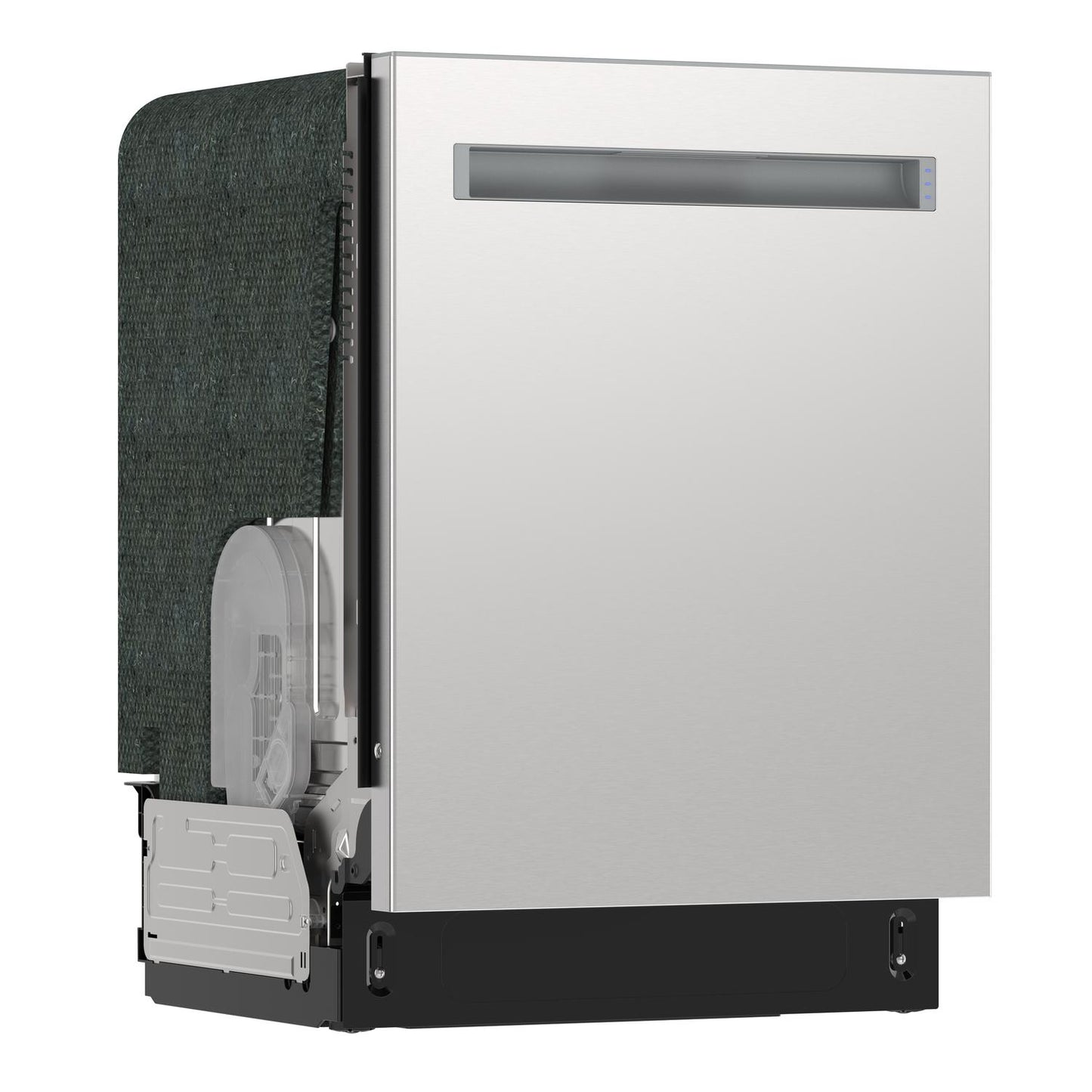 Sharp SDW6768SMS 24" Top Control Stainless Steel Pocket Handle 44Db Dishwasher With Auto Door Open
