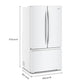 Whirlpool WRFC3036RW 36-Inch Wide True Counter Depth 3-Door French Door Refrigerator - 24 Cu. Ft.