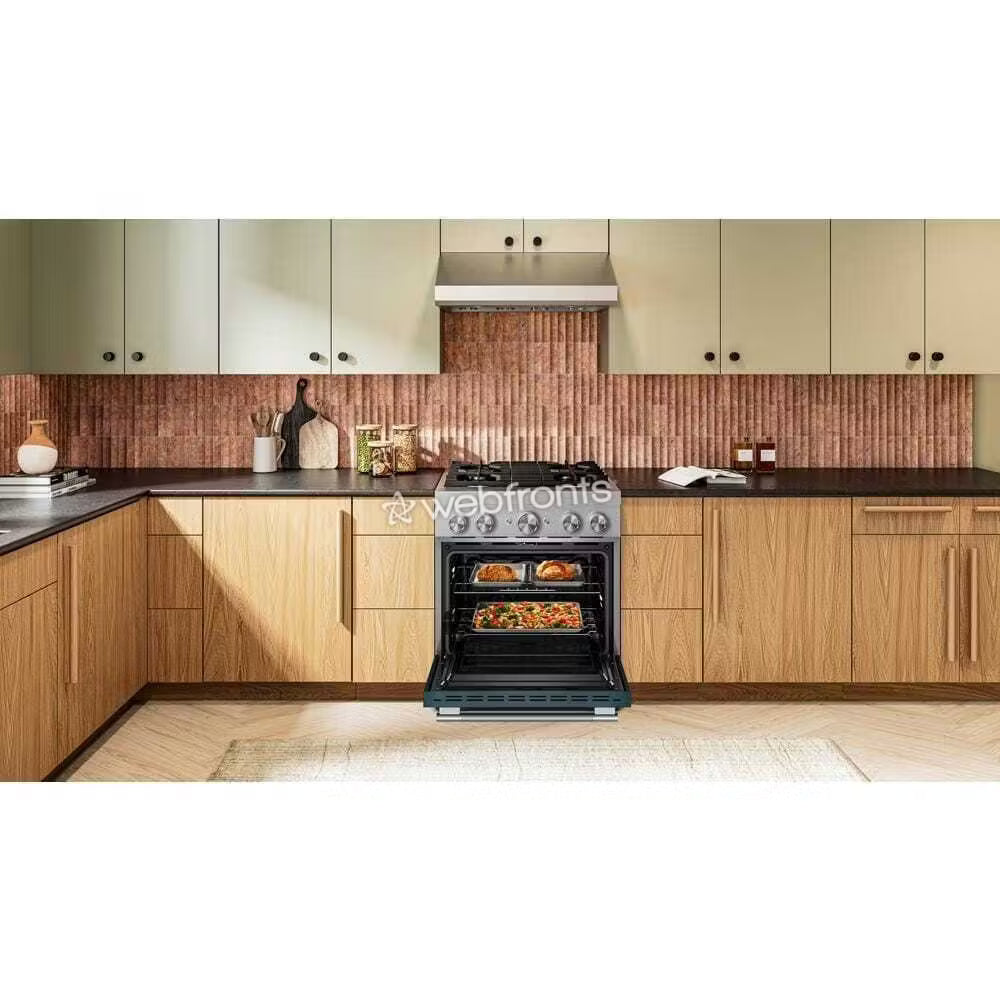Kitchenaid KFDS930SAG 30-Inch 4 Burner Commercial-Style Dual Fuel Range With No Preheat Air Fry Mode