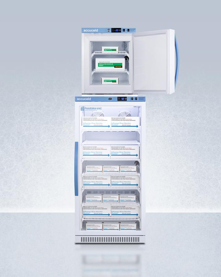 Summit ARG8PVAFZ1PVSTACK 24" Wide Performance Series All-Refrigerator/All-Freezer Combination