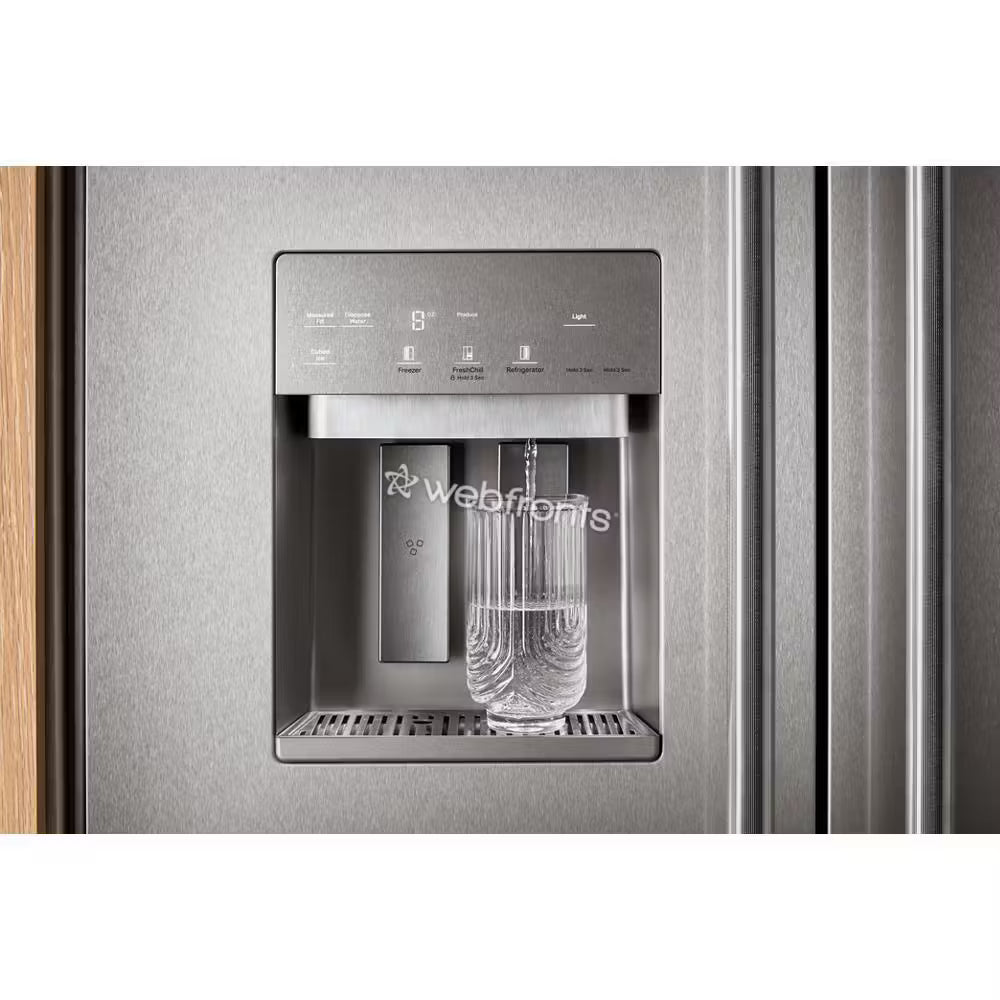 Kitchenaid KBSD736SPS 20.8 Cu. Ft. 36" Built-In Side-By-Side Refrigerator Features Exterior Water And Ice Dispenser With Measured Fill