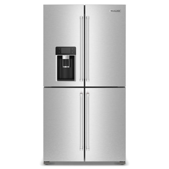 Kitchenaid KRQC736RPS 36" Counter-Depth 19.4 Cu Ft 4-Door Refrigerator With Flexible Temperature Zone In Printshield Finish