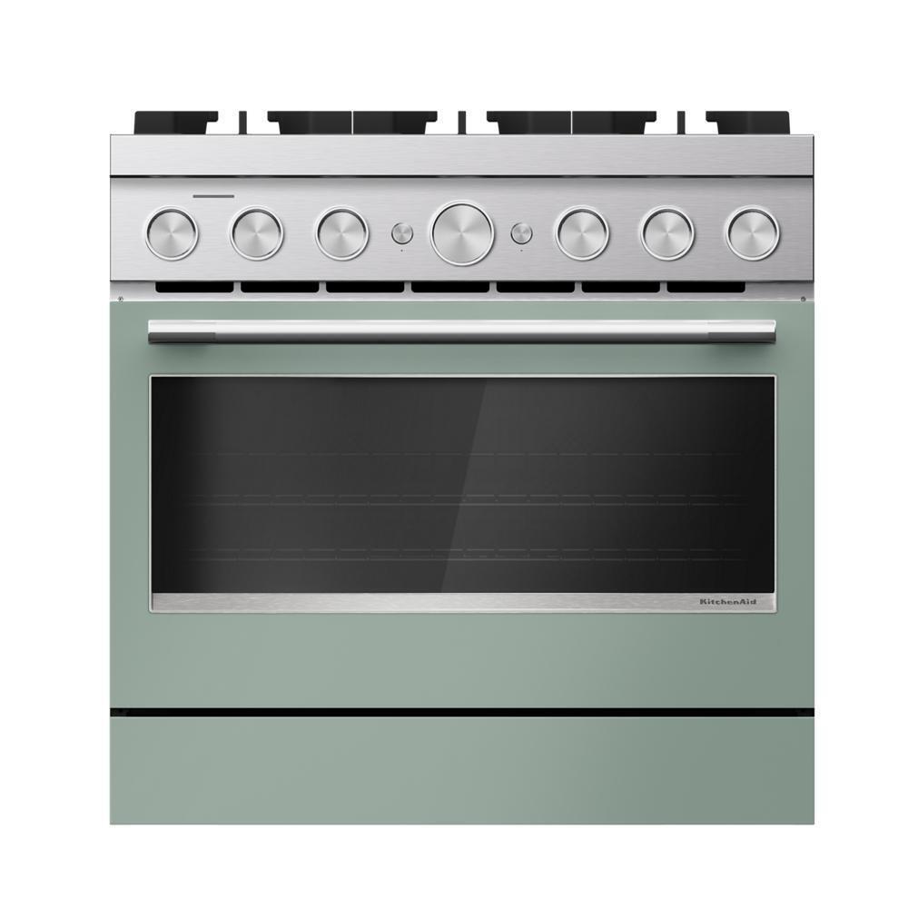 Kitchenaid KFDS936SDC 36-Inch 6 Burner Commercial-Style Dual Fuel Range With No Preheat Air Fry Mode