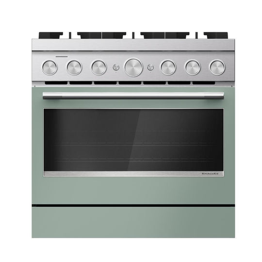 Kitchenaid KFDS936SDC 36-Inch 6 Burner Commercial-Style Dual Fuel Range With No Preheat Air Fry Mode