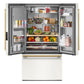 Kitchenaid KRFF436SPL 30 Cu. Ft. 36-Inch French Door Refrigerator With Exterior Water And Ice Dispenser And Wood-Look Sliding Tray In Porcelain White