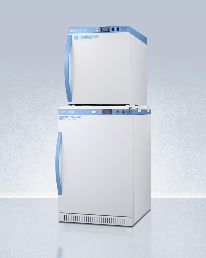 Summit ARS6PVAFZ1PVSTACK 24" Wide Performance Series All-Refrigerator/All-Freezer Combination