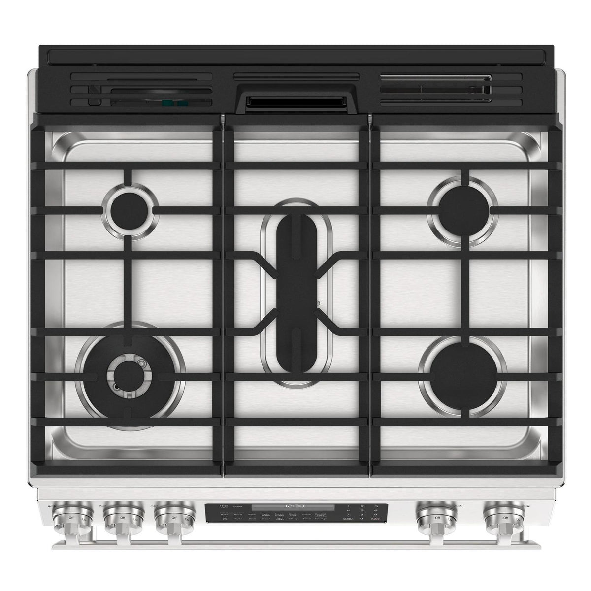 Sharp SSG3076SNS 30 In. 5 Burner 6.1 Cu. Ft. Slide-In Gas Range With True European Convection