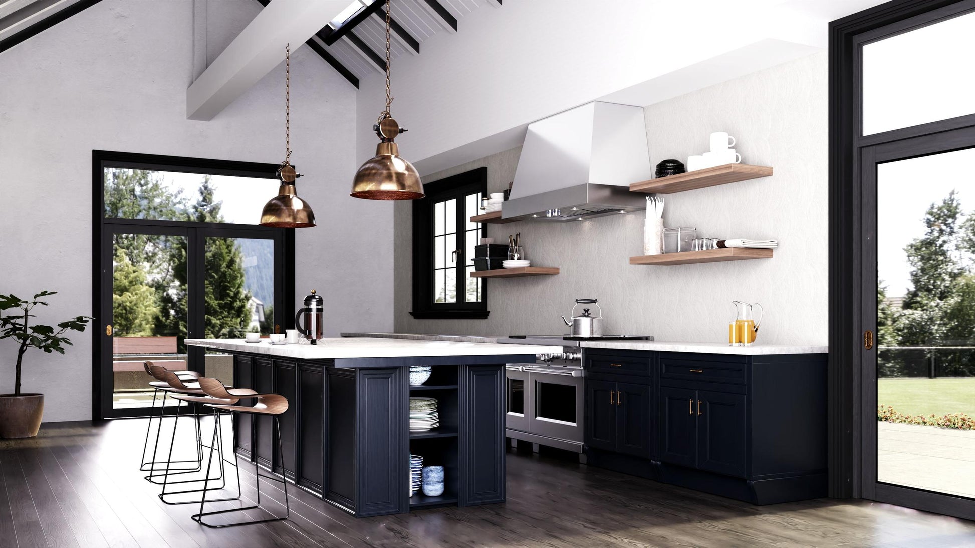 Elica ETNX48WH Torino Range Hood Wide - Cfm