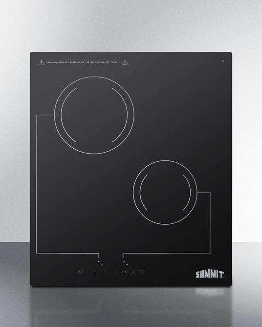 Summit CR2B228T 18" Wide 220V 2-Burner Radiant Cooktop