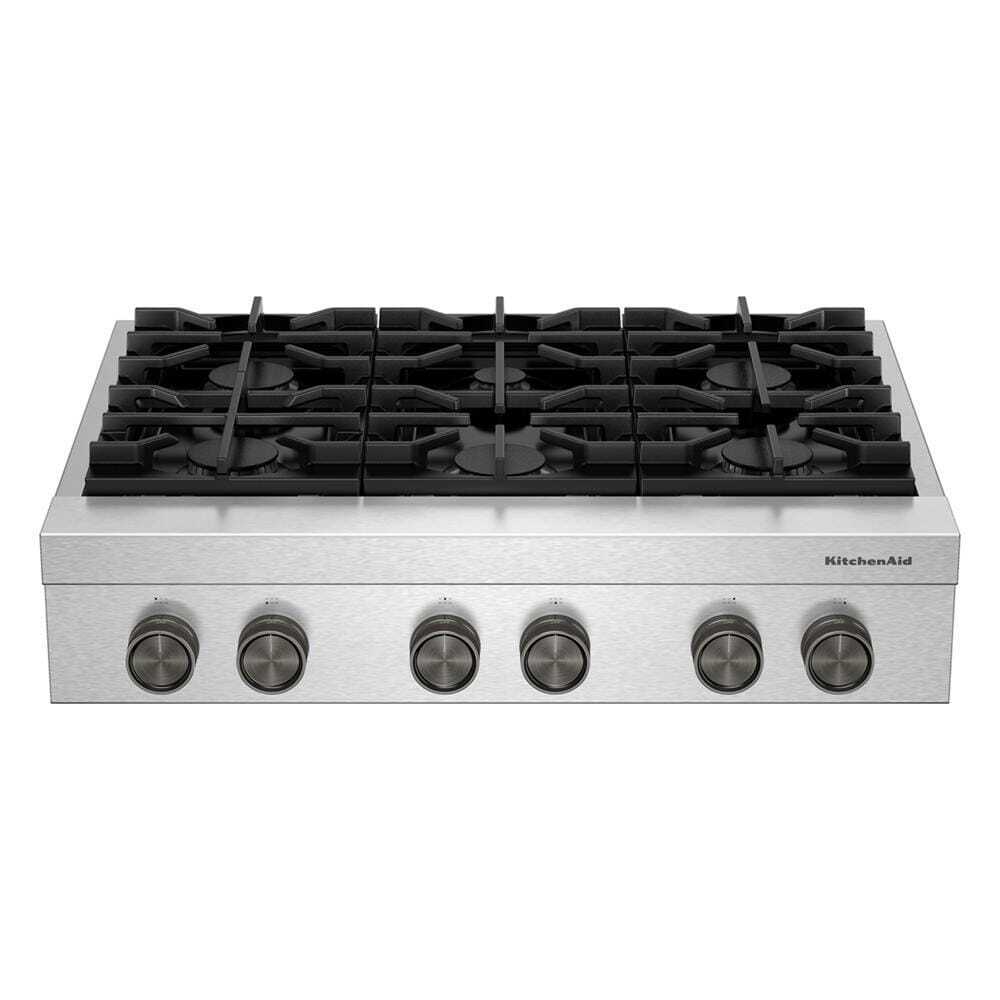 Kitchenaid KCGK936TSS Kitchenaid® 36-Inch 6-Burner Gas Commercial-Style Rangetop