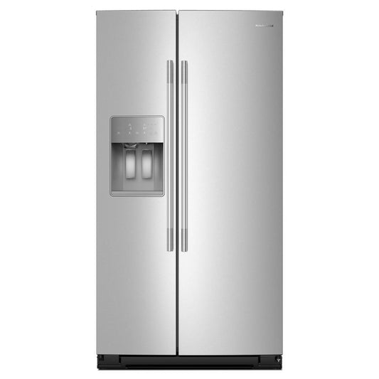 Kitchenaid KRSC536RPS 20.8 Cu. Ft. Counter-Depth Side-By-Side Refrigerator With Exterior Ice And Water Dispenser In Printshield™ Finish