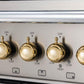 Bertazzoni HER486BTFGMAG 48 Inch All-Gas Range 6 Brass Burner And Griddle - Gold Accents Stainless Steel/Gold