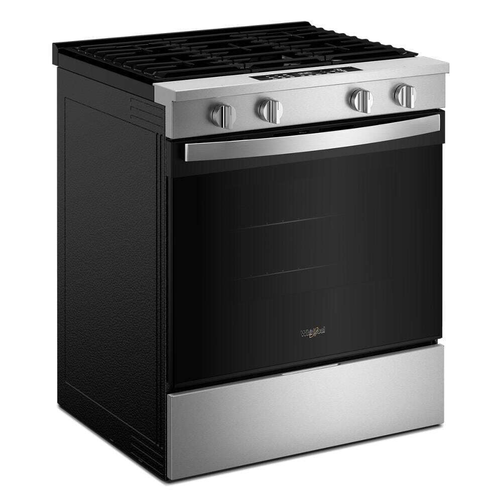 Whirlpool WSGS4530TS 30-Inch Gas Smart Range With Air Cooking Technology And Steam Clean