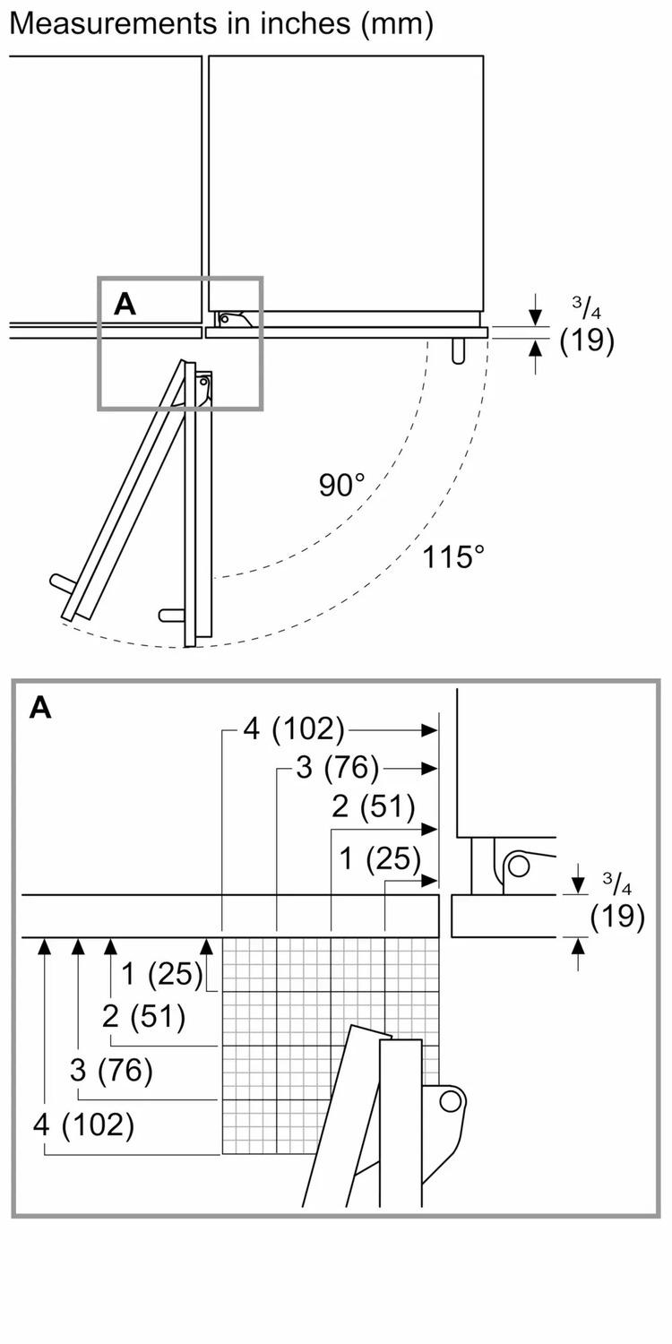 Bosch B36IT100NP Benchmark®, Vario Built-In Fridge-Freezer With Freezer At Bottom, 36'', Soft Close Flat Hinge
