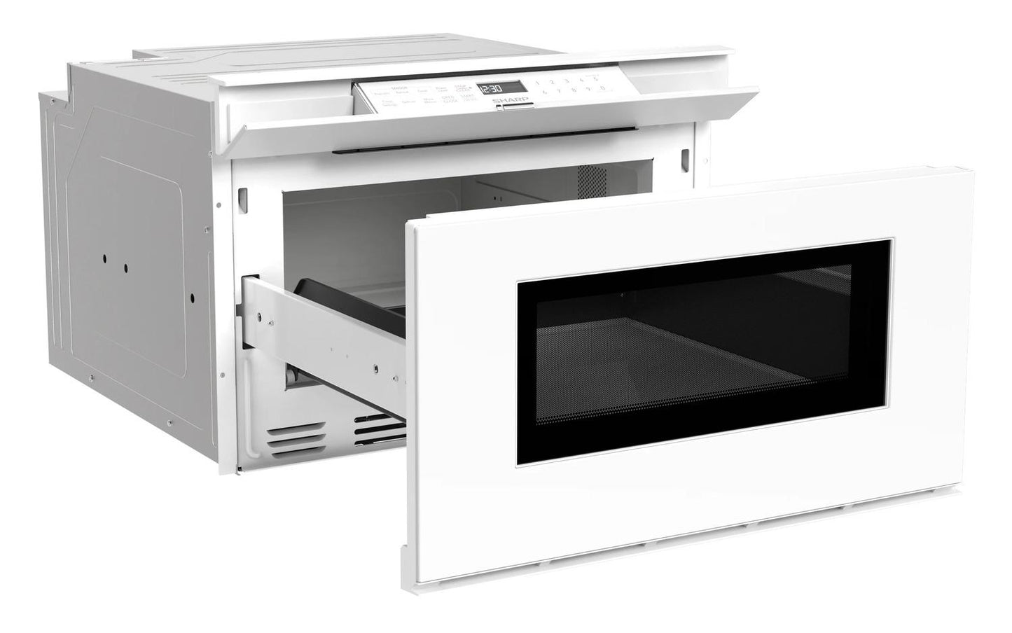 Sharp SMD2479MW Sharp 24 In. 1.2 Cu. Ft. Deco Series Built-In Smart Microwave Drawer™ Oven With Easy Wave Open In White