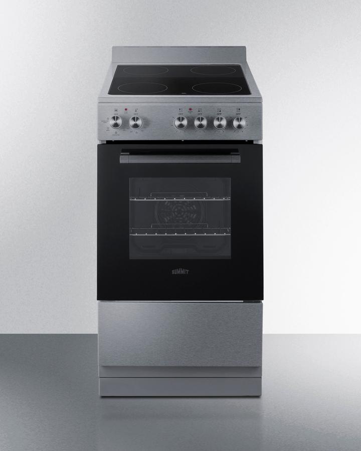 Summit REXT20SS 20" Wide Electric Smooth-Top Range