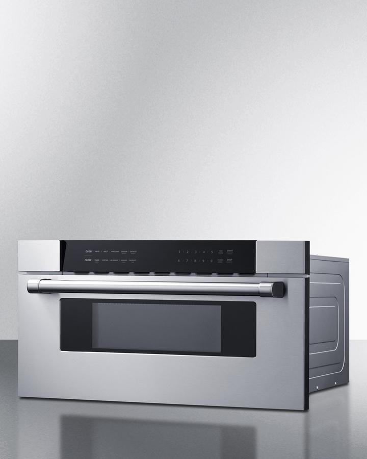 Summit MDR30SS 30" Wide Built-In Drawer Microwave