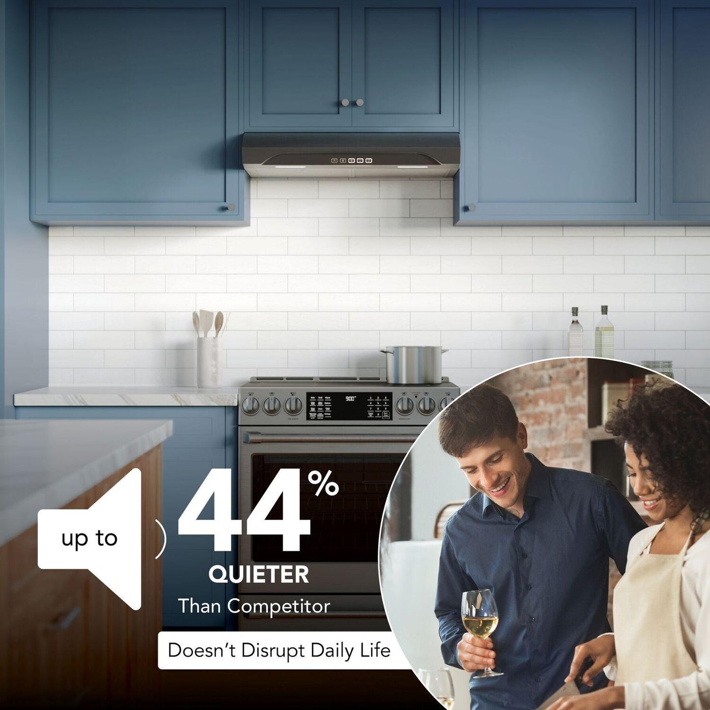 Broan ALT2303BLS Alta 30-Inch 350 Max Blower Cfm 1.5 Sones Black Stainless Range Hood