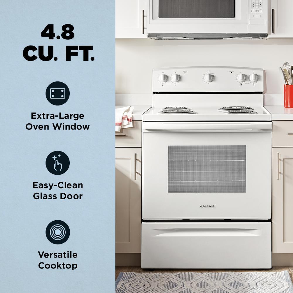 Amana AFCS2530TW Amana® 30-Inch Electric Range With Extra-Large Oven Window
