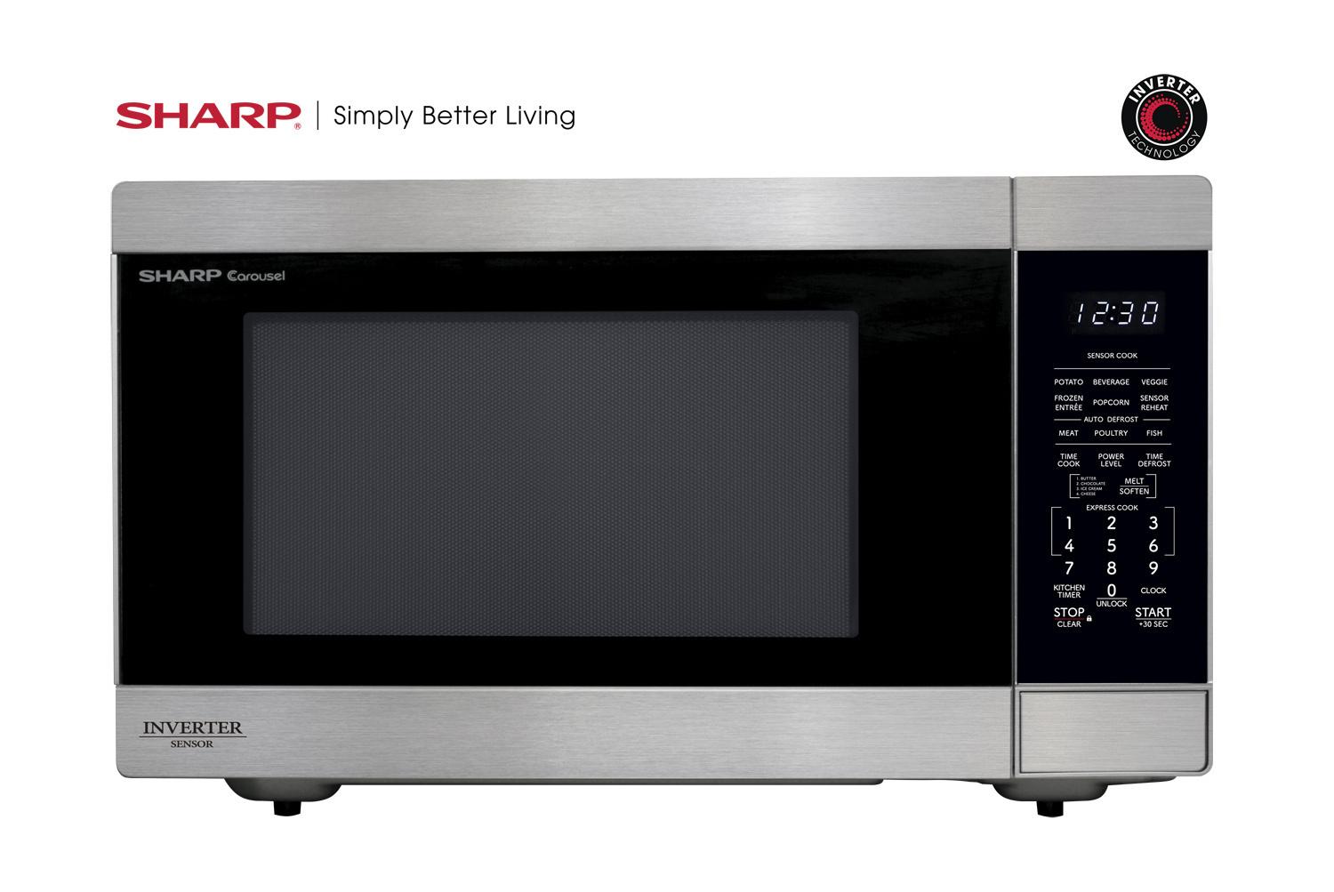 Sharp SMC2266KS Sharp 2.2 Cu. Ft. 1200W Stainless Steel Countertop Microwave Oven With Inverter Technology