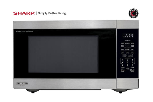 Sharp SMC2266KS Sharp 2.2 Cu. Ft. 1200W Stainless Steel Countertop Microwave Oven With Inverter Technology