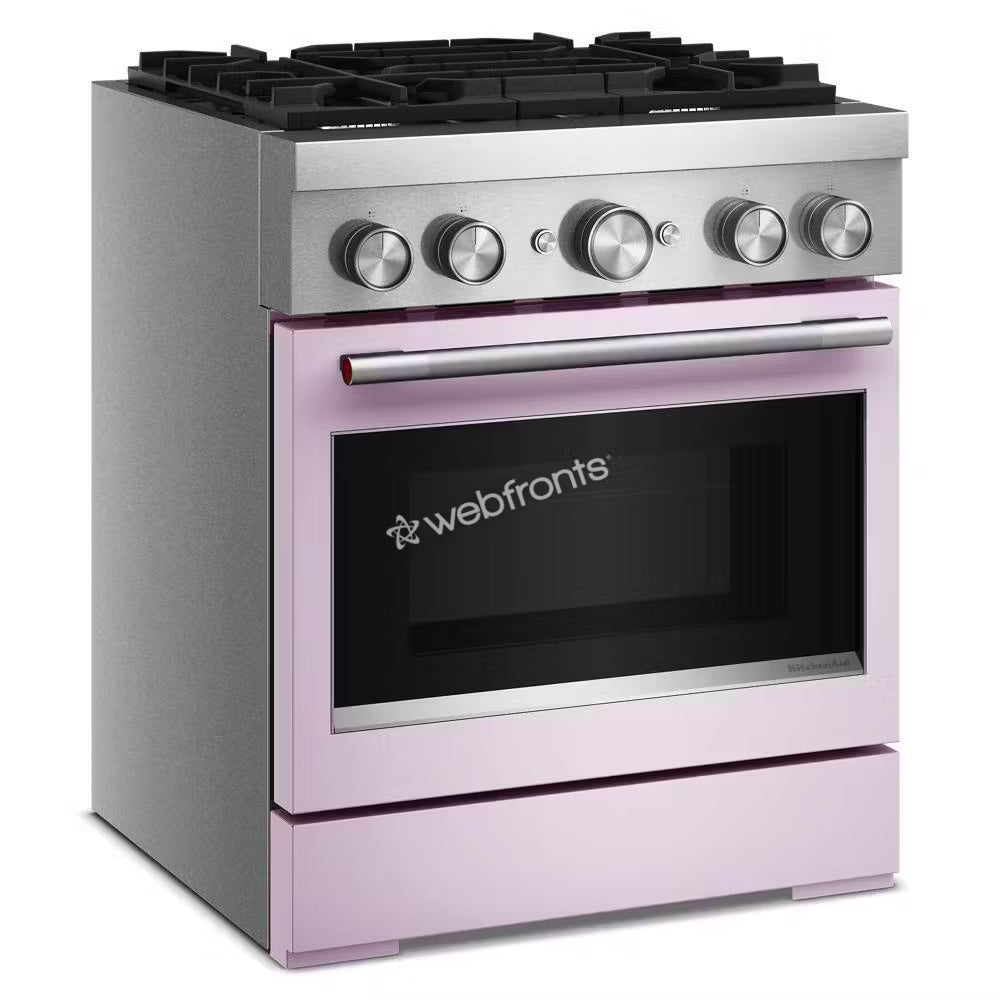 Kitchenaid KFDS930SWF 30-Inch 4 Burner Commercial-Style Dual Fuel Range With No Preheat Air Fry Mode