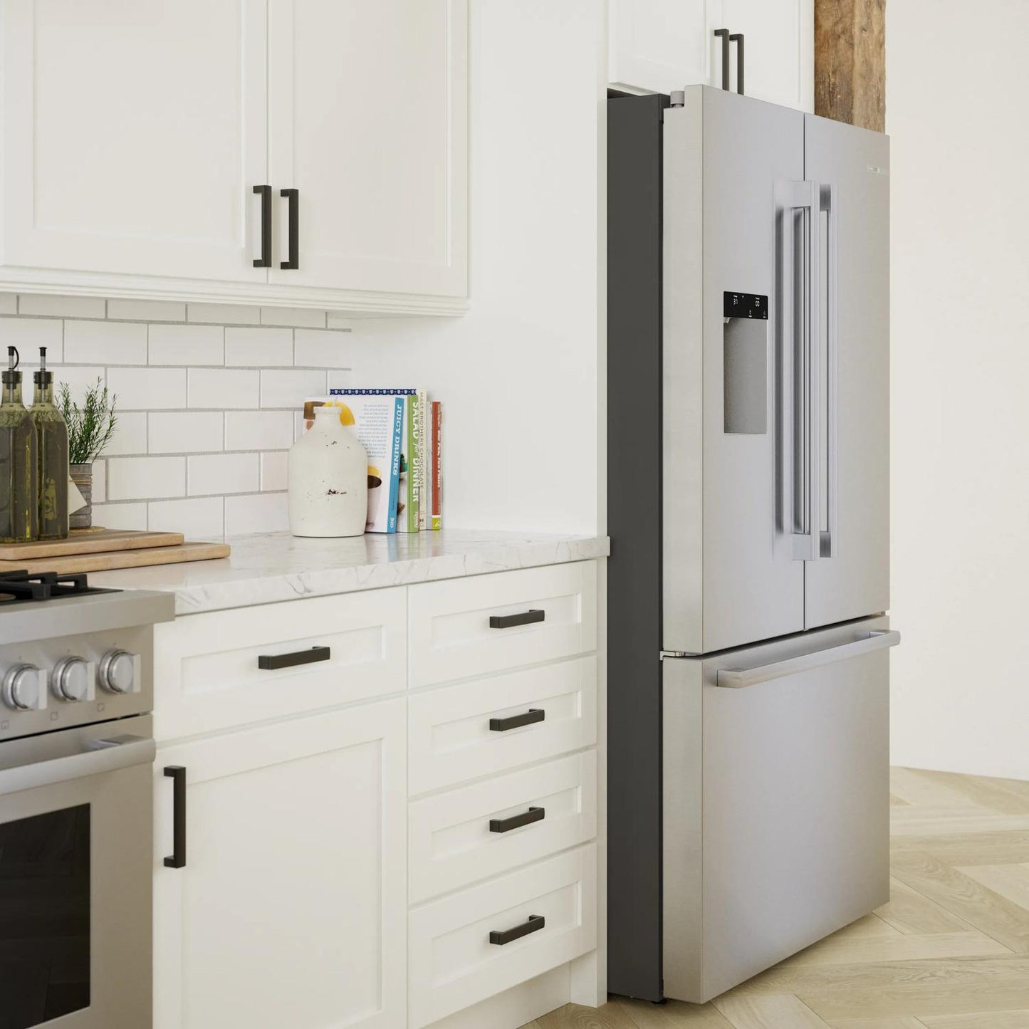 Bosch B36FD52SNS 500 Series French Door Bottom Mount Refrigerator 36" Stainless Steel (With Anti-Fingerprint)