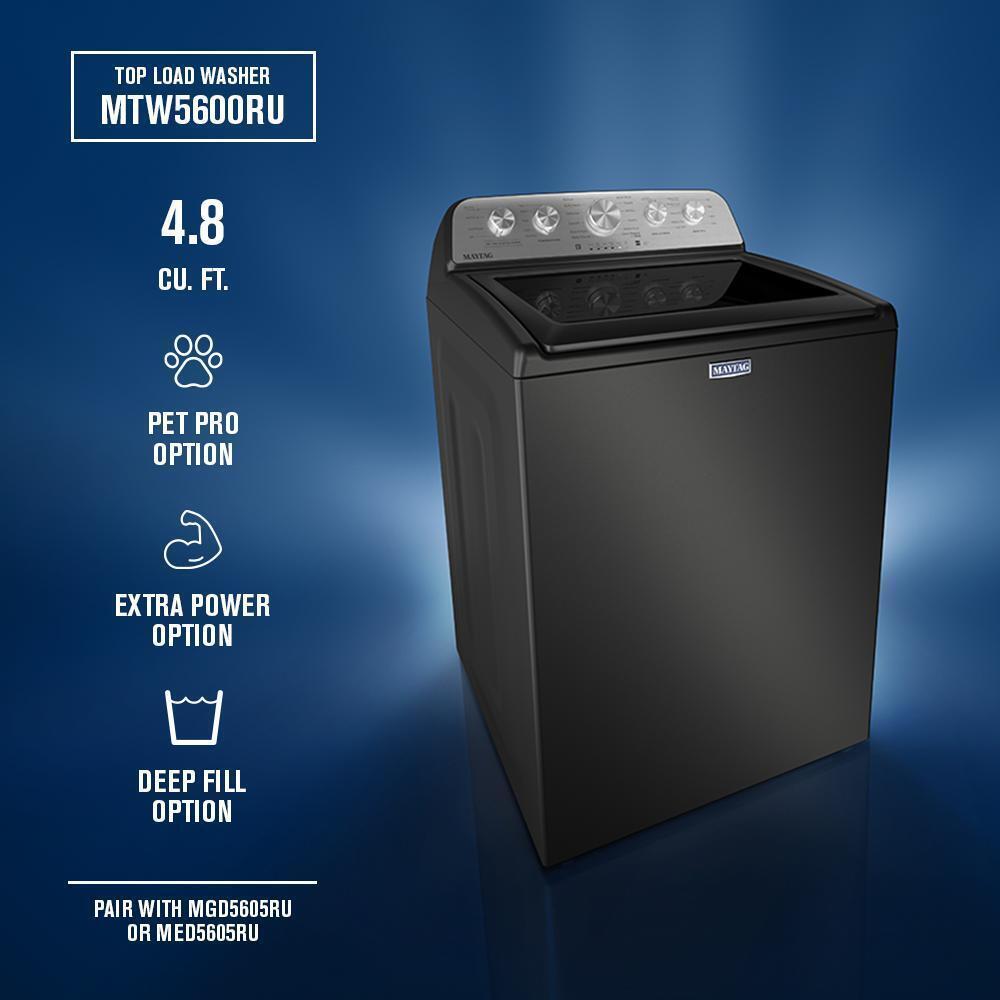 Maytag MTW5600RU 4.8 Cu Ft. Top Load Impeller Washer With Extra Power And Pet Pro Option