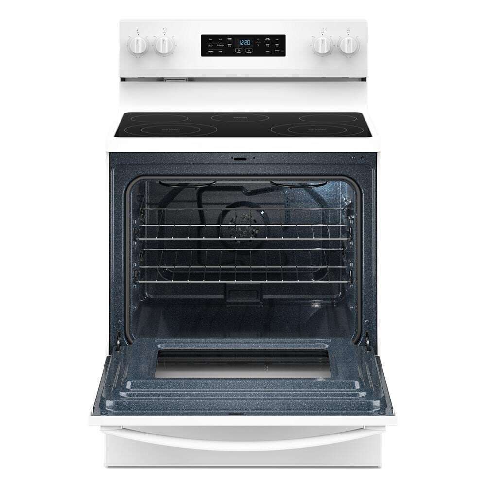 Whirlpool WFES4530SW 30-Inch Electric Range With Air Cooking Technology And Steam Clean