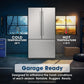 Sharp SJF2752MS Sharp 26.5 Cu.Ft. Counter Depth 36 In. French 3-Door Refrigerator With Internal Water Dispenser In Stainless Steel