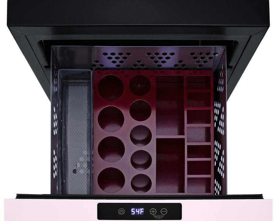 Summit LX1DP 18" Wide Built-In Beautifridge Cosmetics Refrigerated Drawer
