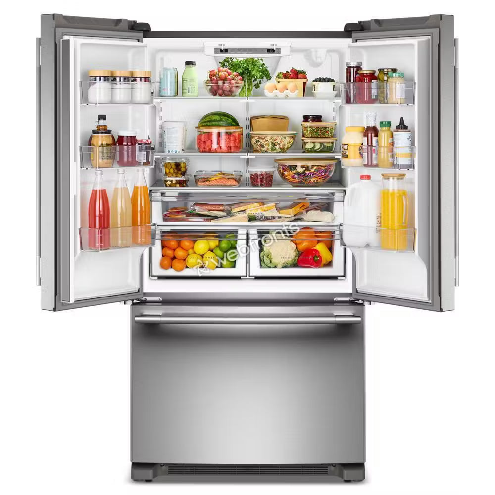 Kitchenaid KRFF136SPS 25 Cu. Ft. 36-Inch Standard-Depth French Door Refrigerator With Internal Water Dispenser