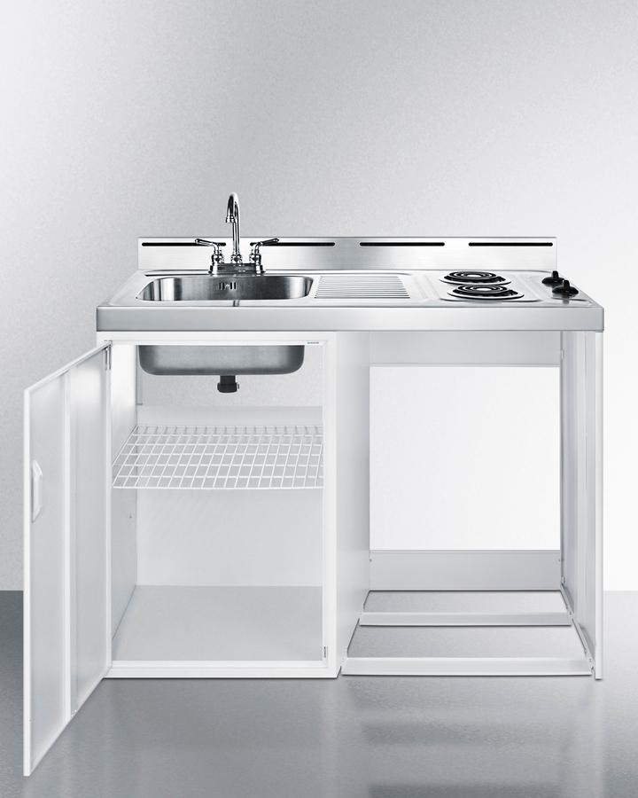 Summit C48ELNR 48" Wide All-In-One Kitchenette (Refrigerator Not Included)